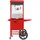 HENDI Popcorn-Maschine mit Fahrgestell, Rot, 220-240V/1155W, 940x510x(H)1553mm