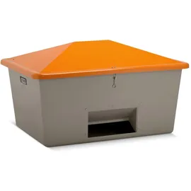 Cemo GmbH CEMO Streugutbox 1500 Liter mit Entnahme grau/orange