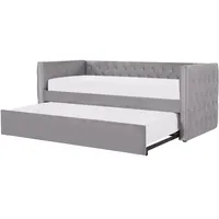 Beliani Beliani, Tagesbett, grau Textil, 90x200 cm Schlafzimmer, Betten