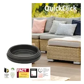 QuickClick WAGNER QuickClick® Kunststoffgleiter Möbelgleiter Stuhlgleiter Ersatz - 8er-Set Ersatzgleiter austauschbar ersetzbar - Kunststoff BLACK - Durchmesser Ø 30 mm - für Basis Ø 30 mm -Made in DE - 15822700