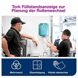 TORK Putztuchrollen Advanced M2 1-lagig weiß, 6 Rollen