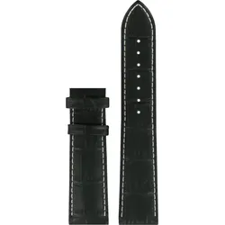 Tissot - Leder Tissot Tradition Lederband Schwarz 20/18mm, Ohne Schnalle T610031122 - alligator-prägung,rind,schwarz