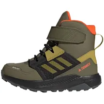 Adidas Terrex Trailmaker High Cold.RDY Hiking Shoes Wanderschuhe, Focus Olive/Pulse Olive/Orange, 32 EU