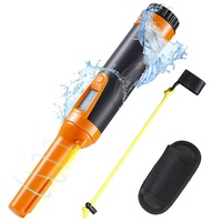 Tragbar Metalldetektor, Wasserdicht IP68 Pinpointer Metalldetektor Handheld 360° Scan Metall Pointer mit Gürtelholster für Erwachsene Kinder die Schatzsuche Goldmünze Hunt (Type B)