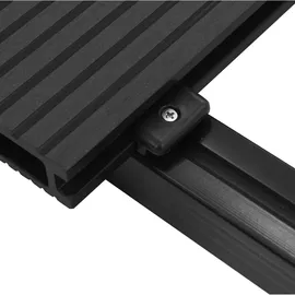 vidaXL Terrassendiele 15 x 220 cm schwarz