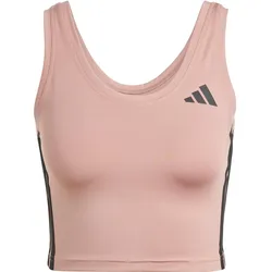 adidas TE 3S CROP Tanktop Damen in warm clay-black, Größe S - rosa