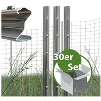 Baumarktplus Z-Profil Zaunpfosten 150 cm feuerverzinkt 30x Zaunpfähle 1,5