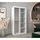 abiks möbel Schwebetürenschrank MONACO 100 x 200 x 62 cm Weiß