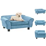 vidaXL Hundesofa Türkis 72x45x30 cm Plüsch