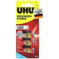UHU Sekundenkleber 3x1 g