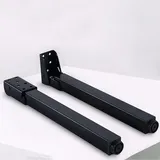 Generisch 2 STK Klappbare Tischfüße Schwarz,Klapptisch Beine Faltbare Möbelfüße Metall Schreibtischbeine Tischbeine Ersatz Beine,für Tisch, Bett, Sofa, Laptop-Tischbeine