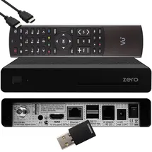 VU+ Zero Linux Full HD Sat Receiver - Schwarz + 300 Mbits Wifi Stick