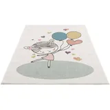 Carpet City Kinderteppich »Anime9393«, rechteckig, 11 mm Höhe, Spielteppich, Mädchen, Herzen, Ballon, Weicher Flor, Pflegeleicht