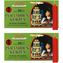 Knox Pyramidenkerzen 50 St. rot