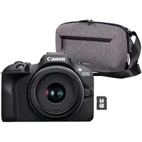 Canon EOS R100 + RF-S 18-45 mm + Kameratasche + 64GB SD-Karte