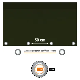 Zill PE Holzabdeckplane 1,5 x 10 m Grün