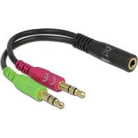 DeLock 65459 Audio-Kabel 0,012 m 3.5mm 4pin -> 2x