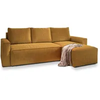 Masseno Ecksofa mit Schlaffunktion L-Form, Sofa mit Bettkasten, Wohnzimmersofa,