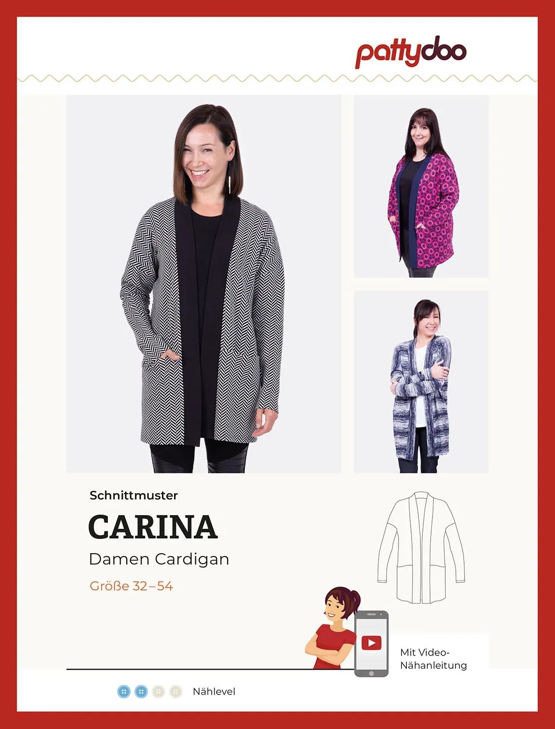 Pattydoo Papierschnittmuster Cardigan Carina