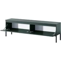 Selsey Bemmi - TV-Lowboard 175 cm Dunkelgrün mit Metallbeinen