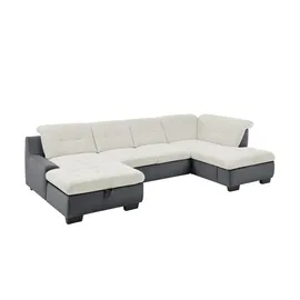 Lounge Collection Wohnlandschaft Chenille 3-Sitzer Grau