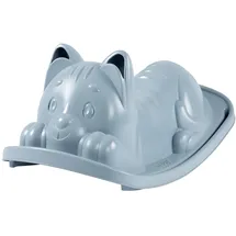 Smoby Life Wippe, Katze, Blau, ergonomische Sitzfläche, Griffe, recyceltes Material, ab 18 Monaten