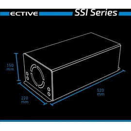 Ective SSI25 4in1 Sinus-Inverter 2500W/24V Sinus-Wechselrichter mit MPPT-Solarladeregler Ladegerät und NVS