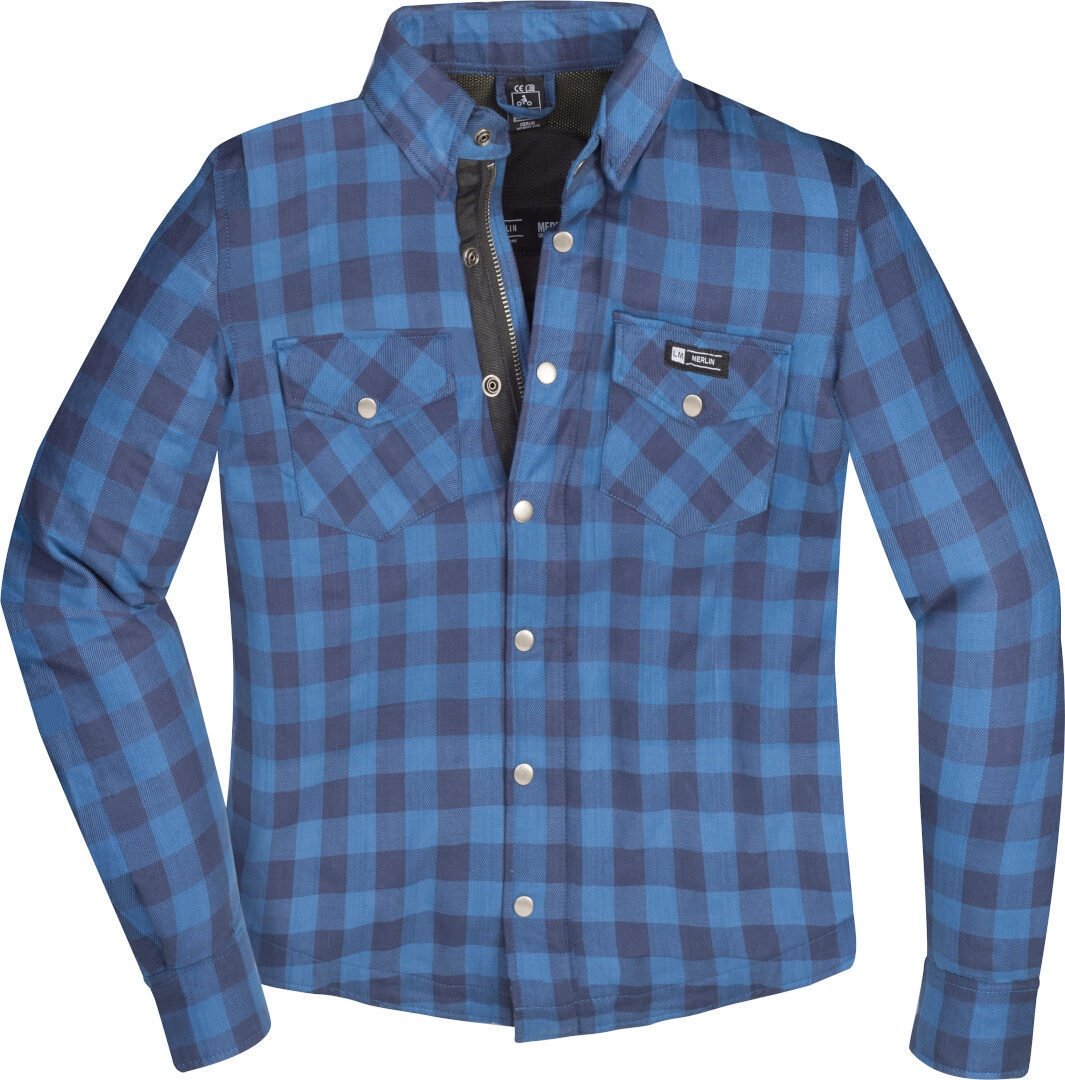 Merlin Axe Motorfiets Shirt, blauw, M Voorman