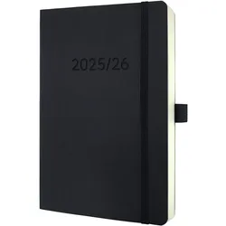 Sigel Wochenkalender Conceptum ca. A5 18 Monate Softcover schwarz 2025/2026