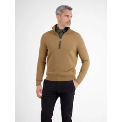 Herren Stricktroyer in lebendiger Optik - Light Coffee - S