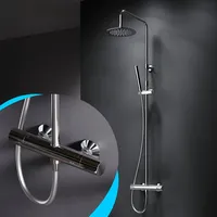 AM.PM Duschsystem Thermostat Duscharmatur Regendusche Duschset Duschstange Thermo Dusche
