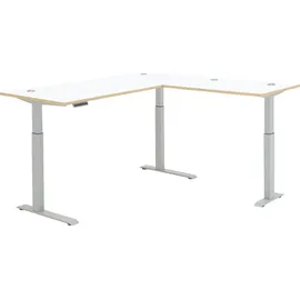 Innostyle Höhenverstellbarer Eckschreibtisch MEMPHIS Weiß 185 x 177 cm - Weiß