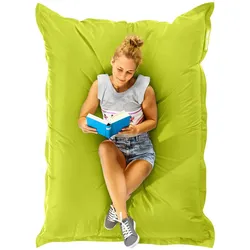 Green Bean© Sitzsack "Square" 120x160cm 270Liter Bean Bag EPS Perlen Füllung Riesensitzsack Waschbar Wetterfest Lounge Chair Sitzkissen Hellgrün