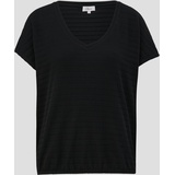 s.Oliver T-Shirt mit überschnittenen Schultern, Damen, 9999 GREY/ Black, 38