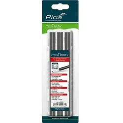 Pica Big Dry 6050 Bleistiftminen für Zimmermannsbleistift mit Druckmechanismus grau 2H 2,0 - 5,0 mm, 12 St.