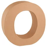 Brunnen Papp-Buchstabe „O“ 3D 17,5 cm naturfarben