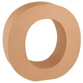 Brunnen Papp-Buchstabe „O“ 3D 17,5 cm naturfarben
