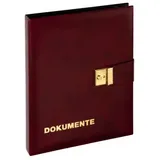 Pagna Dokumentenmappe 30503-31 weinrot mit 4-Ring-Mechanik und Lasche