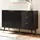 FineBuy Sideboard 120 x 80 x 40 cm Schwarz / Eiche Dekor