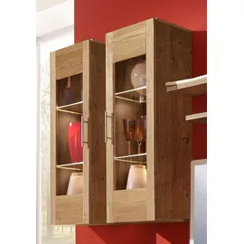 vogl möbelfabrik Hängevitrine VOGL MÖBELFABRIK "Toronto", braun (wildeiche teilmassiv), B:42cm H:115cm T:31cm, Schränke