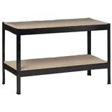 SCHULTE Regalwelt Schwerlastregal Metall/Holz 43x100x40 cm schwarz 2 Holzböden