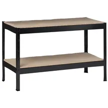 SCHULTE Regalwelt Schwerlastregal Metall/Holz 43x100x40 cm schwarz 2 Holzböden