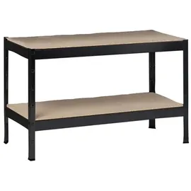 SCHULTE Regalwelt Schwerlastregal Metall/Holz 43x100x40 cm schwarz 2 Holzböden