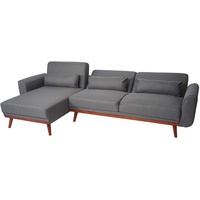 Mendler HWC-J20, Ecksofa, L-Form 3-Sitzer Liegefläche Schlaffunktion Stoff/Textil 280cm - braun