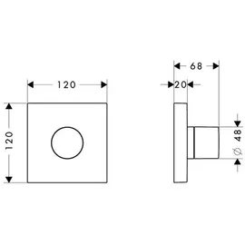 Hansgrohe FMS Axor Starck Trio/Quat. UP-Ab-/Umst.-Vtl., polished black chrome
