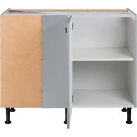 kochstation Eckunterschrank KS-Cara 100 x 58,4 x 87 cm Grau