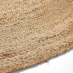 Kave Home Teppich Dip Jute Beige Natur