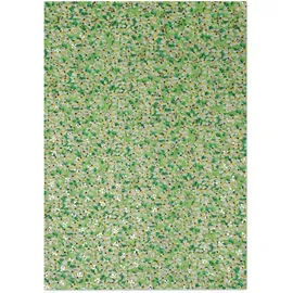 HARPA Modeschal HARPA "PEPPER", Damen, grün, goldfarben, Viskose, bedruckt, geblümt, mehrfarbig, Modetücher, mit floralem Allover-Print und Metallic-Effekt