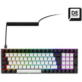 Sharkoon SGK50 S2 White, schwarz/weiß, LEDs RGB, Gateron YELLOW, DE (4044951040858)