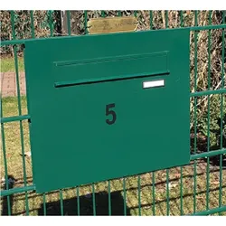MR-Shop Zaun-Briefkastenanlage mit Klingeltaster, Weißaluminium